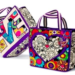 Brighton LOVE GROOVE Canvas
Shopper Tote Beach Bag NWT shopping bag